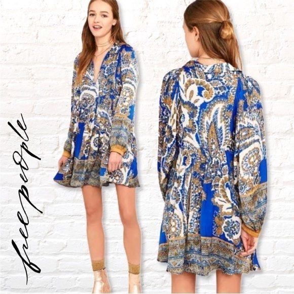 Free People Dresses & Skirts - Free People Say You Love Me Balloon Sleeve Mini Dress Size Small